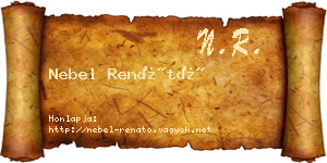 Nebel Renátó névjegykártya